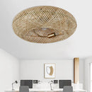 DecorBites™ Bamboo Ceiling Fan with Lights Remote Control 50cm Retractable Silent Blades