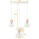 DecorBites™ Industrial Wood Pendant Chandelier for Dinning Living Room Kitchen LED Fixture
