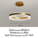 DecorBites™ Crystal Rings LED Chandelier Black&White Frame