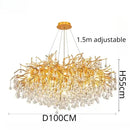 DecorBites™ Gloss Light Luxury Crystal Ceiling Chandelier for Living Room & Dining Room