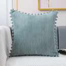 DecorBites™ Corduroy Pompom Cushion Cover 45x45 for Sofa Living Room