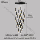DecorBites™ LED Chandelier: Modern Nordic Acrylic Luxury Lighting for Home Decor