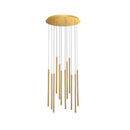 DecorBites™ LED Chandelier: Modern Minimalist Gold Black Wire Adjustable Light Fixture for Dining Room