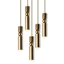 DecorBites™ Black Gold LED Tube Pendant Lamp for Home Shop Decoration