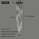 Acrylic Stair Pendant Lights for Modern Villa Decor - DecorBites™ Duplex Loft LED Chandelier