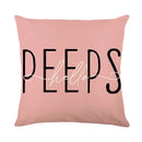 DecorBites™ Easter Bunny Rabbit Linen Cushion Cover 45x45cm - Flower Print Festival Pillowcase