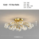 DecorBites™ Glass Bubble Ball LED Ceiling Light in Black Gold Crystal for Bedroom & Living Room