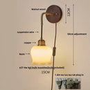DecorBites™ Adjustable LED Wall Light Fixture with Ceramic Wood Base for Home Decor