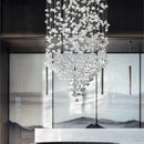 DecorBites™ Crystal Chandelier: Modern Staircase & Lobby LED Lighting for Luxury Décor