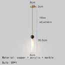 DecorBites™ Copper Wall Lamp: Modern Nordic Marble Pendant Light for Living Room & Bedroom