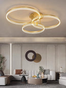 DecorBites™ Acrylic Round Ring Ceiling Light LED Chandelier Modern Minimalism for Living Room and Kitchen