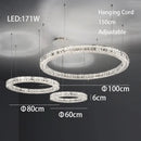 DecorBites™ Crystal LED Chandelier: Modern Luxury Chrome Steel & Clear K9 Crystal Lighting
