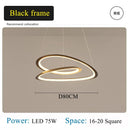 DecorBites™ Kepler Round LED Chandelier for Living Room Decor White Pendant Lamp
