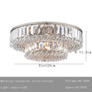 DecorBites™ Large Crystal Chandelier Chrome Hanging Lamp for Dining Room Decor
