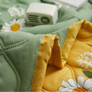 DecorBites™ Daisy Print Quilted Summer Quilt Set in Soft Breathable Fabric