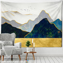 Abstract Mountains Oil Painting Tapestry Wall Hanging for Boho Witchcraft Aesthetics Room Decor by DecorBites™