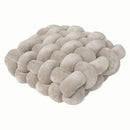 DecorBites™ Knot Square Pillows: Handmade Decor for Living Room, Bedroom, Office in Grey