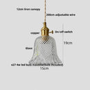 DecorBites™ Clear Glass Copper Pendant Lights Adjustable Modern Wire Nordic Vanity Light