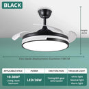 DecorBites™ Copper Ceiling Fan with Energy-saving Lighting, Modern Style, 6-speed Variab