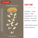 DecorBites™ Gold LED Butterfly Pendant Lights for Home Staircase, Living Room, Bedroom Chandeliers