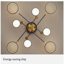 DecorBites™ Gold Frame LED Remote Control Dimmable Ceiling Lamp for Living Room, Dining, Bedroom