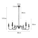 DecorBites™ American Iron Chandelier Light for Living Room Kitchen Bedroom Study Candle Lighting
