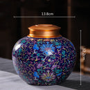 DecorBites™ Enamel Tea Pot Ceramic Storage Jar - Airtight Coffee Container