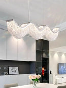 DecorBites™ Crystal Bead Chandelier LED Lights for Modern Luxury Home Decor & Bedroom