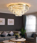 DecorBites™ Gold LED Crystal Ceiling Light: Luxury Home Decor Fixture