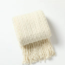DecorBites™ Geometric Knit Sofa Blanket with Tassels