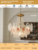 DecorBites™ Glass Dining Room Chandelier: Retro French Style for Living & Master Bedroom