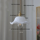 DecorBites™ Clear Glass LED Pendant Light Fixture Modern Copper Knob Switch Hang Lamp