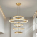 DecorBites™ Acrylic Living Room Chandelier Pendant Light Fixture_LED Hanging Lamp