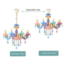 Modern macaron color decorbites crystal chandelier children room