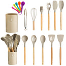 DecorBites™ 13-Piece Silicone Kitchen Utensils Set with Storage Box | Heat-Resistant Cooking Tools and Baking Accessories