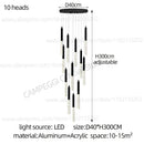 DecorBites™ Cylindrical Chandelier: Modern Nordic Indoor Lighting for Living Room, Staircase & Ceiling