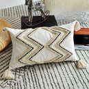 DecorBites™ Geometric Embroidery Cushion Cover with Tassel, Home Decor Pillowcase, Various Sizes