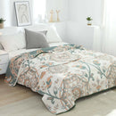 DecorBites™ 100% Cotton Gauze Summer Blanket - Soft Floral Throws for Sofa and Bed