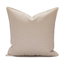 DecorBites™ Brown Beige Faux Leather Cushion Cover 45x45cm for Home Sofa Living Room