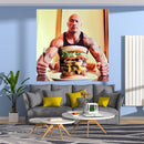 DecorBites™ Blueberry Pancakes Tapestry Wall Hanging: Funny Home & Bedroom Decor