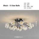 DecorBites™ Glass Bubble Ball LED Ceiling Light in Black Gold Crystal for Bedroom & Living Room