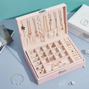 DecorBites™ Leather Jewelry Storage Box Necklace Bracelet Ring Organizer