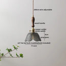 Modern hand blown glass led hanging light bronze bedroom pendant