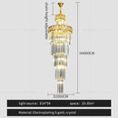 DecorBites™ Light Luxury Crystal Chandelier for Elegant Villa Living Room & Hotel Lobby