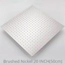 DecorBites™ 20 Inch Square Stainless Steel Rainfall Shower Head - Luxury Chrome Finish