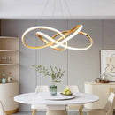 DecorBites™ Geometric Line LED Chandelier for Modern Home Decor and Lighting