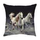 DecorBites™ Galloping Horse Pillowcase: Wild Horse Print Linen Cushion Cover for Home Decoration