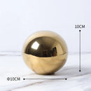 DecorBites™ Cube Round Statue Decor Ceramic Ornament Sculpture Artwork for Desk & Room