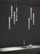 DecorBites™ Crystal LED Pendant Light: Luxury Lighting Fixture for Living Room, Bedroom, Hotel & Shop
