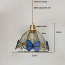 DecorBites™ Butterfly Pink LED Pendant Lamp Walnut Wood Glass Nordic Modern Home Decor